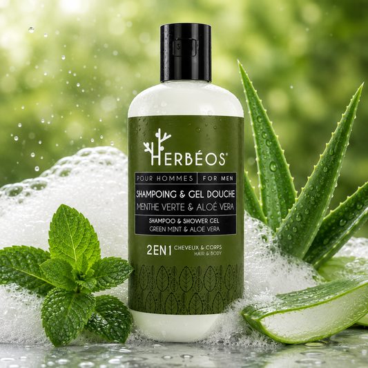 HERBÉOS – Aloe Vera 2 in 1 Shower Gel Shampoo for men 250ML