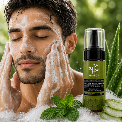 HERBÉOS – Organic Aloe Vera Cleansing Foam FOR MEN 170ML