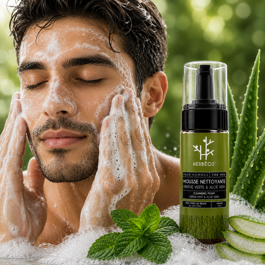 HERBÉOS – Organic Aloe Vera Cleansing Foam FOR MEN 170ML