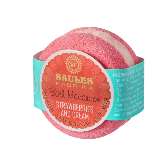 Saules - Bath Macaron Strawberries and Cream 60g
